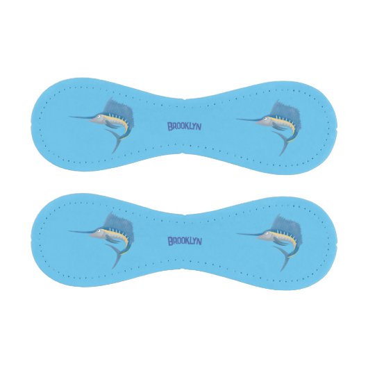 Schwertfischfisch Cartoon Illustration Baseball (Paneele)