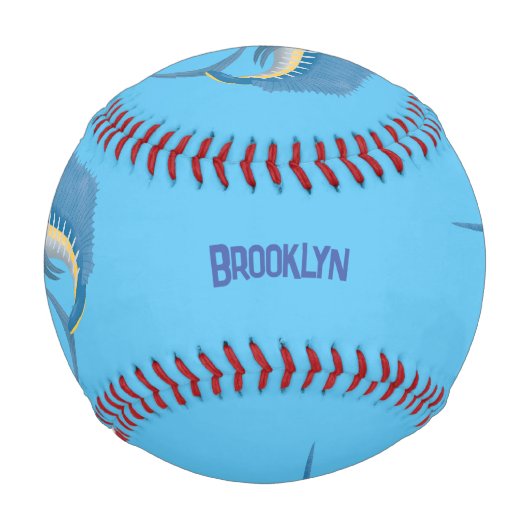 Schwertfischfisch Cartoon Illustration Baseball (Vorderseite)