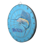 Schwertfischfisch Cartoon Illustration Dartscheibe (Vorderseite rechts)