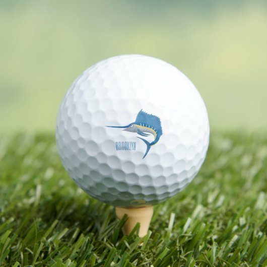 Schwertfischfisch Cartoon Illustration Golfball (Insitu T-Shirt)