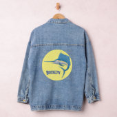 Schwertfischfisch Cartoon Illustration Jeansjacke (Hangar)