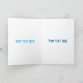 Schwertfischfisch Cartoon Illustration Karte (Innenseite)