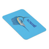 Schwertfischfisch Cartoon Illustration Magnet (Rechte Seite)