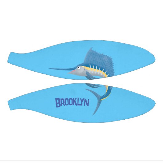 Schwertfischfisch Cartoon Illustration Mini Basketball (Panele)