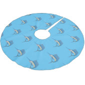Schwertfischfisch Cartoon Illustration Polyester Weihnachtsbaumdecke (Schrägansicht)
