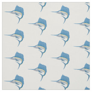 Schwertfischfisch Cartoon Illustration Stoff