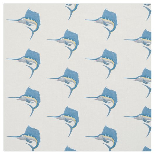 Schwertfischfisch Cartoon Illustration Stoff (Muster)