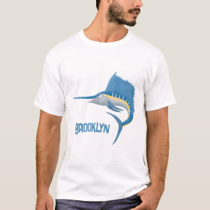 Schwertfischfisch Cartoon Illustration T-Shirt