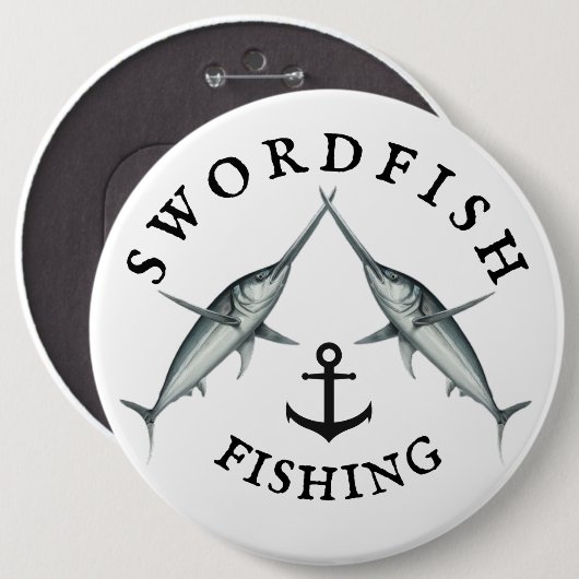 Schwertfischfischen Button (Vorne & Hinten)