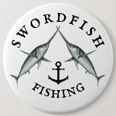 Schwertfischfischen Button (Vorderseite)