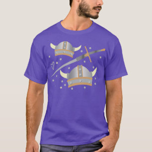Schwerthelm und Schwertmuster T-Shirt