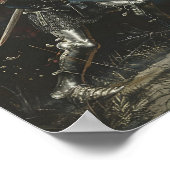 Schwertkampf zwischen zwei Knaben Poster (Ecke)