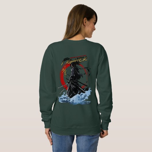 Schwertkämpferin | Damen Sweatshirt (Schwarz voll)