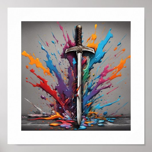 Schwertkampfgrund Poster (Vorne)