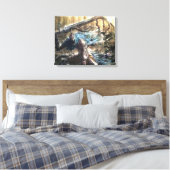 Schwertkunst Premium Wrapped Canvas (Glanz) Leinwanddruck (Insitu (Schlafzimmer))