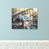 Schwertkunst Premium Wrapped Canvas (Glanz) Leinwanddruck (Insitu (Holzboden))