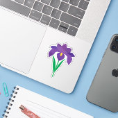 Schwertlilie Aufkleber (Laptop mit iPhone)