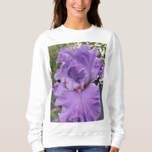 Schwertlilie Blumen Lila Lavendel Flieder Floral Sweatshirt