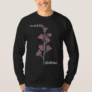 Schwertlilie Gladiolus Blume Ästhetik Botanik Gard T-Shirt