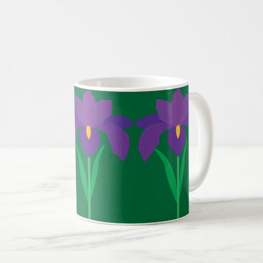 Schwertlilie Kaffeetasse (VorderseiteRechts)