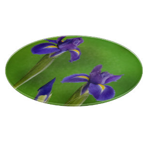 Schwertlilien-Blumen Schneidebrett