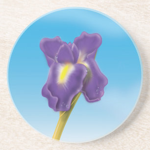 Schwertlilien-Blumenillustration Getränkeuntersetzer
