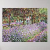Schwertlilien in Monets Garten Poster (Vorne)