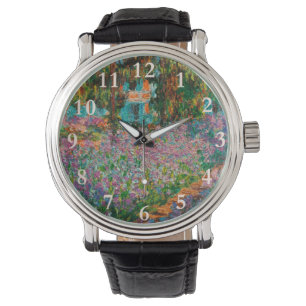 Schwertlilien Monet Garten Giverny Blumen Armbanduhr