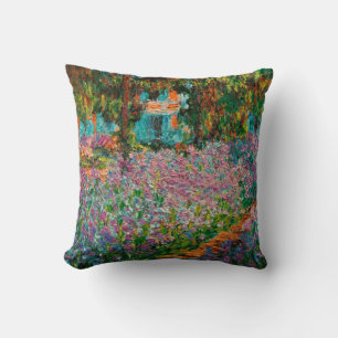 Schwertlilien Monet Garten Giverny Blumen Kissen