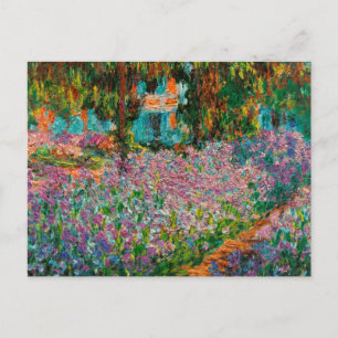 Schwertlilien Monet Garten Giverny Blumen Postkarte