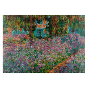 Schwertlilien Monet Garten Giverny Blumen Schneidebrett