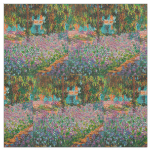 Schwertlilien Monet Garten Giverny Blumen Stoff