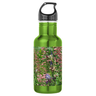 Schwertlilien und Korbglocken Trinkflasche