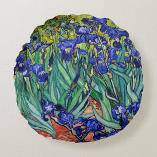 Schwertlilien von Vincent van Gogh Rundes Kissen
