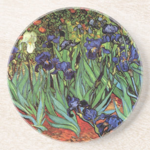 Schwertlilien von Vincent van Gogh, Vintage-Garten Getränkeuntersetzer