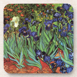 Schwertlilien von Vincent van Gogh, Vintage-Garten Getränkeuntersetzer