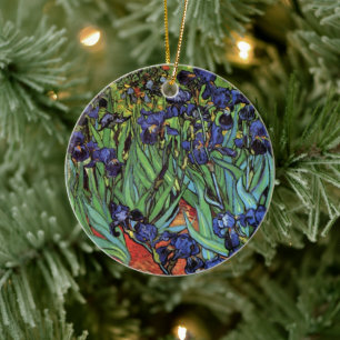 Schwertlilien von Vincent van Gogh, Vintage-Garten Keramikornament