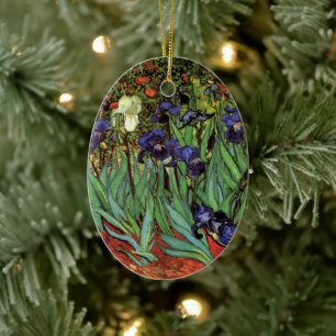 Schwertlilien von Vincent van Gogh, Vintage-Garten Keramikornament