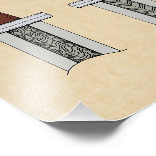 Schwertmuster Fotodruck (Ecke)