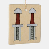 Schwertmuster Keramikornament (Rechts)