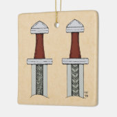 Schwertmuster Keramikornament (Links)