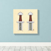 Schwertmuster Leinwanddruck (Insitu (Holzboden))