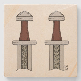 Schwertmuster Steinuntersetzer