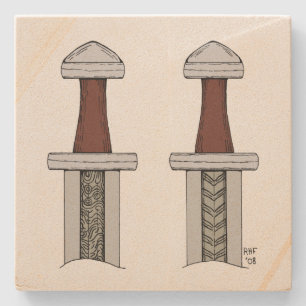 Schwertmuster Steinuntersetzer