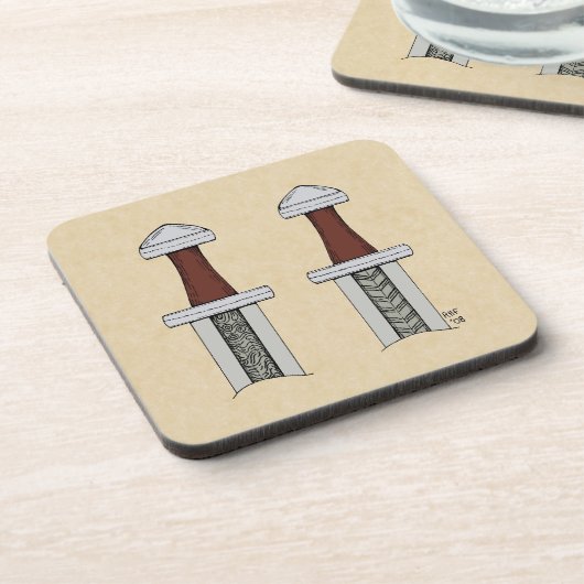 Schwertmuster Untersetzer (Linke Seite)