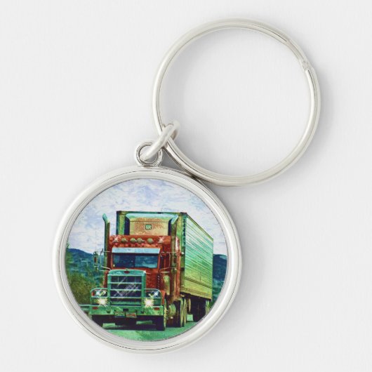 Schwertransporte Art für Lkw-Fahrer Schlüsselanhänger (Vorne)