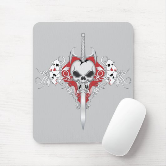 Schwertschädel - RED Mousepad (Mit Mouse)