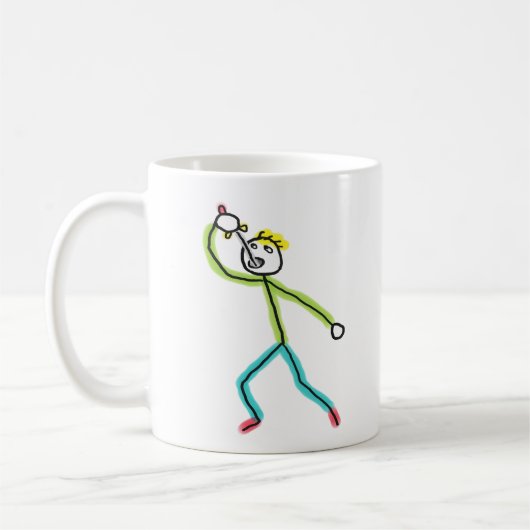 Schwertschluckender Stockmann Kaffeetasse (Links)