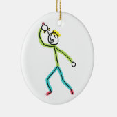 Schwertschluckender Stockmann Keramik Ornament (Rechts)