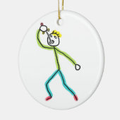 Schwertschluckender Stockmann Keramik Ornament (Links)
